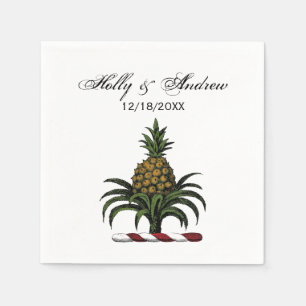 Preppy Heraldische Ananas Crest Kleur RWT Servetten