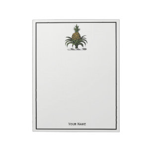 Preppy Heraldische Ananas Crest Kleur WT Notitieblok