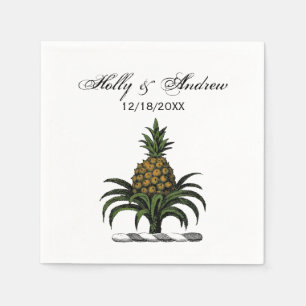 Preppy Heraldische Ananas Crest Kleur WT Servetten