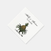 Preppy Heraldische Ananas Crest Kleur WT Servetten (Hoek)