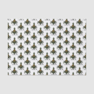 Preppy Heraldische Ananas Kuif Kleur WT Tissuepapier