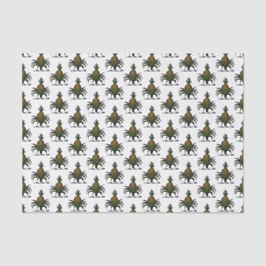 Preppy Heraldische Ananas Kuif Kleur WT Tissuepapier (Voorkant)