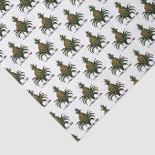 Preppy Heraldische Ananas Kuif Kleur WT Tissuepapier (Detail)