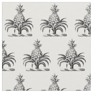 Preppy Heraldische Ananas Wapen Schild Crest Stof