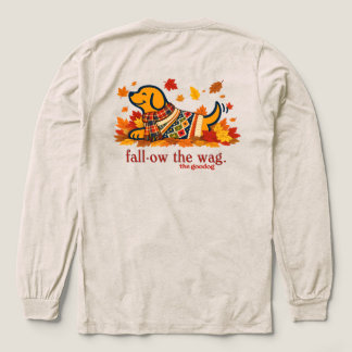 Preppy herfst hond minnaar lange mouw Tri-Blend shirt