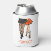 Preppy Herfst Paar Pompoen Broek Sinaasappel Jurk Blikjeskoeler (Blikje Voorkant)