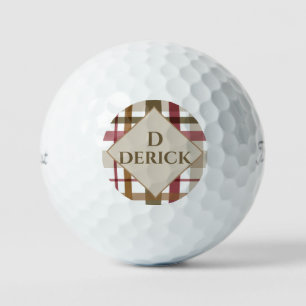 Preppy-Herfst plakt monogram Golfballen
