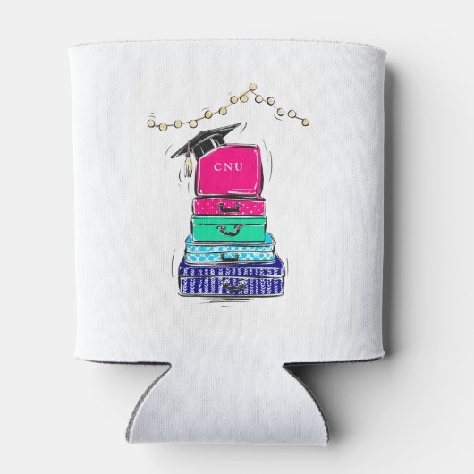 Preppy High School Afstuderen College Suitcase Blikjeskoeler (Achterkant)