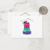 Preppy High School Afstuderen College Suitcase Notitiekaartje (Voorkant / Achterkant in situ)