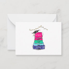 Preppy High School Afstuderen College Suitcase Notitiekaartje