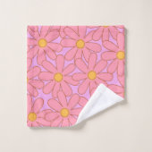Preppy Hippie roze Paarse ventilator Bad Handdoek (Wasdoekje)