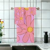 Preppy Hippie roze Paarse ventilator Bad Handdoek