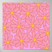 Preppy Hippie roze Paarse ventilator Poster (Voorkant)