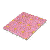 Preppy Hippie roze Paarse ventilator Tegeltje (Zijkant)