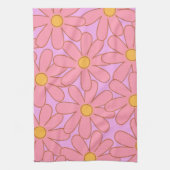 Preppy Hippie roze Paarse ventilator Theedoek (Verticaal)