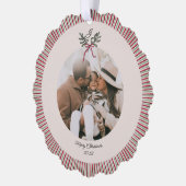 Preppy Holiday Paper Ornament with Photo (Links)