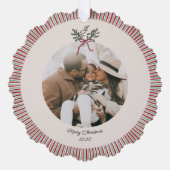 Preppy Holiday Paper Ornament with Photo (Voorkant)