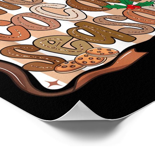 Preppy Hot Cocoa Season Cookie Gingerbread Bow Xma Poster (Hoek)