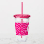Preppy Hot Pink Acryl Drinkbeker (Rechts)