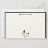 Preppy Houtskool Streep Halloween Labradoodle Briefpapier (Voorkant)