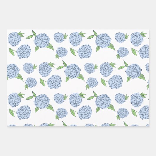 Preppy Hydrangea cadeauverpakking Inpakpapier Vel (Voorkant 3)