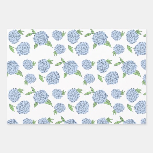 Preppy Hydrangea cadeauverpakking Inpakpapier Vel (Voorkant 2)