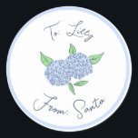Preppy Hydrangea Christmas Custom Gift Label Stick<br><div class="desc">Pas deze klassieke hortensia cadeau stickers aan met TO: en FROM: labels. Coördineert met de Hydrangea cadeauverpakking in mijn winkel!</div>