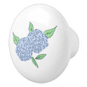 Preppy Hydrangea Coastal New England Keramische Knop (Rechts)