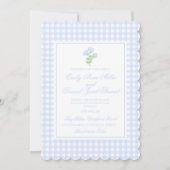 Preppy Hydrangea Waterverf Trellis Wedding Kaart (Voorkant)