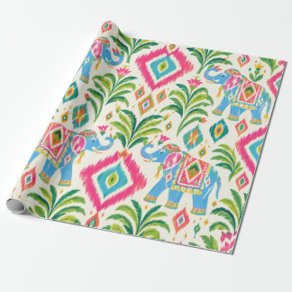 Preppy Ikat Tropische Palm Boho Chic Cadeaupapier