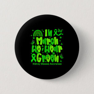 Preppy in maart, draag groen ter bewustwording van ronde button 5,7 cm