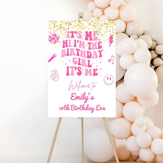 Preppy in mijn verjaardagstijdperk welkomstbord poster