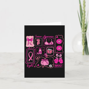 Preppy In oktober Draag we Pink Breast Cancer Awar Kaart
