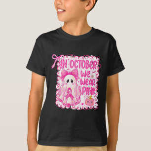 Preppy In Oktober dragen we Roze Geest Borstkanker T-shirt