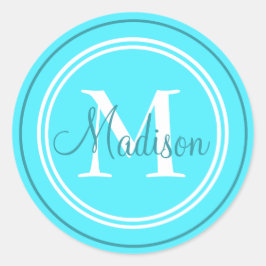 Preppy Initiaal monogram/naam envelop zegel