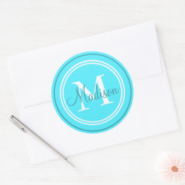 Preppy Initiaal monogram/naam envelop zegel