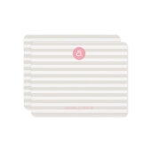 Preppy Initiaal - Persoonlijke briefkaart (Voorkant / Achterkant in situ)