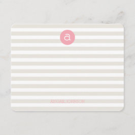 Preppy Initiaal - Persoonlijke briefkaart