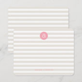 Preppy Initiaal - Persoonlijke briefkaart (Voorkant / Achterkant)