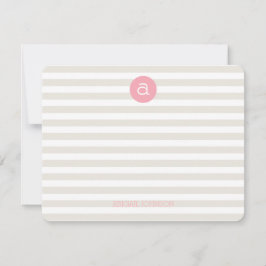 Preppy Initiaal - Persoonlijke briefkaart
