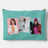 Preppy initialen schattig trendy blauwgroen 3 foto etui (Achterkant)