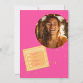 Preppy jaren '90 Roze Throwback Verjaardagsfeestje Kaart (Achterkant)