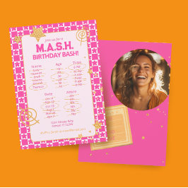 Preppy jaren '90 Roze Throwback Verjaardagsfeestje Kaart