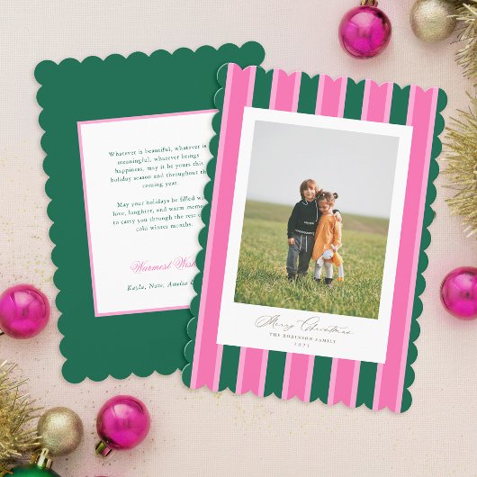 Preppy Joy kerstkaart geschulpte vakantie