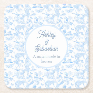 Preppy Jungle Chinoiserie Toile Kartonnen Onderzetters