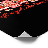 Preppy Just A Girl Who Loves Cows Valentines Day A Poster (Hoek)