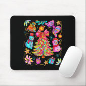 Preppy Kerst Coquette Strik Kant Merry Bright Kers Muismat (Met muis)
