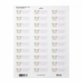 Preppy Kerst Flamingo Wapenschild Monogram Etiket (Full Sheet)