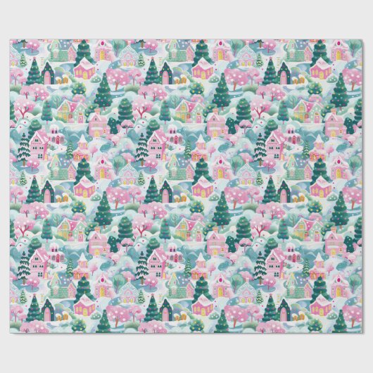 Preppy kerst inpakpapier (Vlak)