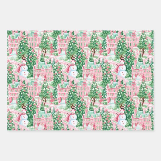 Preppy kerst inpakpapier (Voorkant)